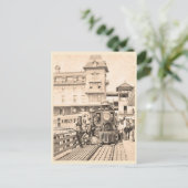 Martha's Vineyard Eisenbahn und trainieren Vintage Postkarte (Stehend Vorderseite)