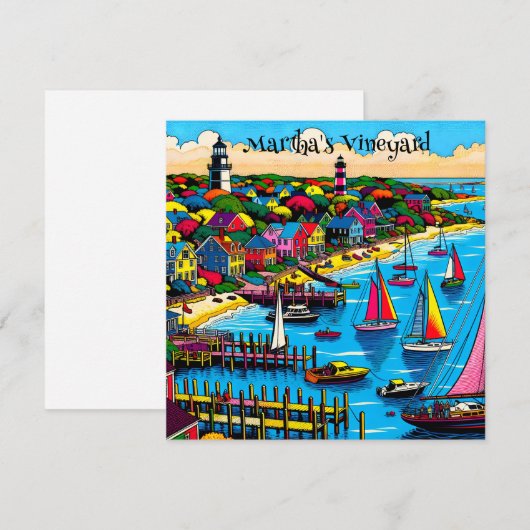 Martha's Vineyard | Farbige Abstrakte Kunst (Vorne/Hinten)