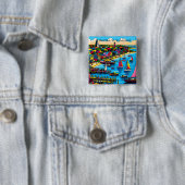 Martha's Vineyard | Farbige Abstrakte Kunst Button (Beispiel)