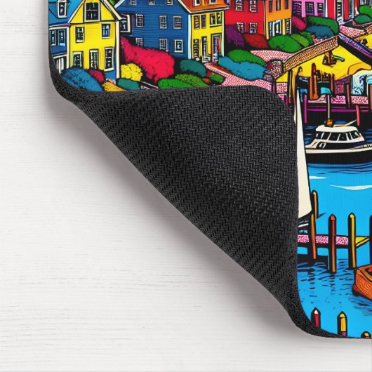 Martha's Vineyard | Farbige Abstrakte Kunst Mousepad (Ecke)