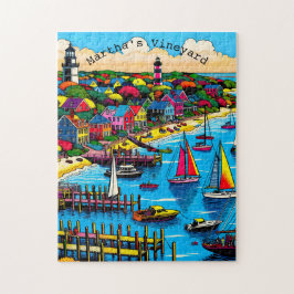 Martha's Vineyard | Farbige Abstrakte Kunst Puzzle