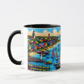 Martha's Vineyard | Farbige Abstrakte Kunst Tasse (Links)