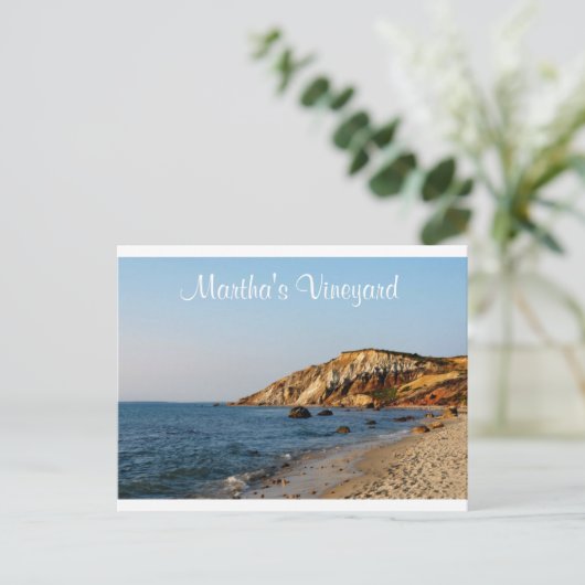 Martha's Vineyard Gay Head Cape Cod Mass Post Card Postkarte (Stehend Vorderseite)