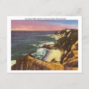 Martha's Vineyard Gay Head Klippen Vintage  Postkarte