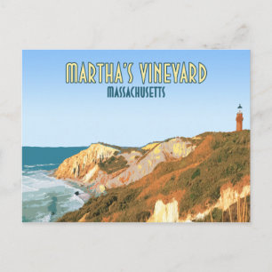 Marthas Vineyard Gay Head Leuchtturm Massachusetts Postkarte