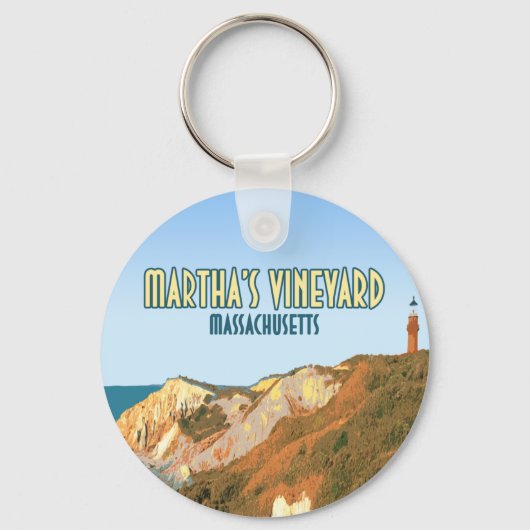 Marthas Vineyard Gay Head Leuchtturm Massachusetts Schlüsselanhänger (Vorderseite)