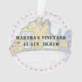 Martha's Vineyard-Gedenkstätte Nautical 2-seitig Ornament (Vorderseite)