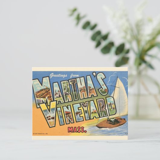 Marthas Vineyard Greetings Postkarte (Stehend Vorderseite)