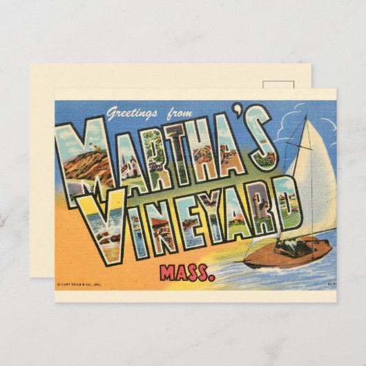 Marthas Vineyard Greetings Postkarte (Vorne/Hinten)