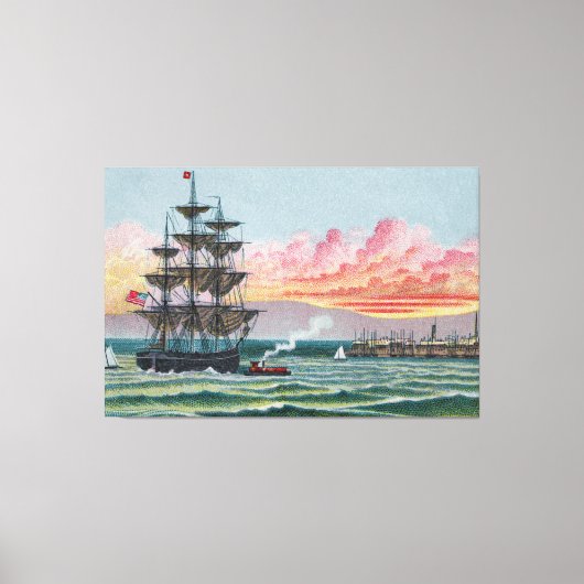 Martha's Vineyard große eingewickelte Leinwand (Vorderseite)