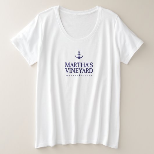 Martha's Vineyard Große Größe T-Shirt (Design vorne)
