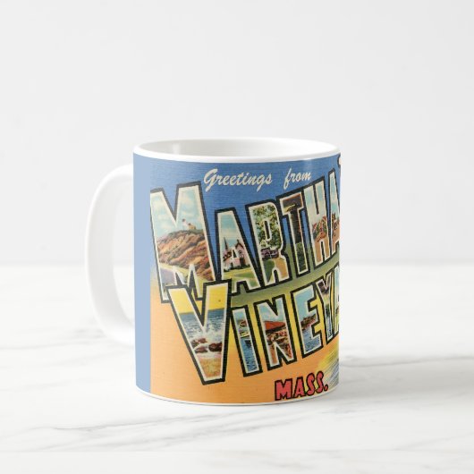 Marthas Vineyard Gruß-Tasse Kaffeetasse (Vorderseite Links)