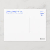 Martha's Vineyard Harbour Cape Cod Mass Post Card Postkarte (Rückseite)