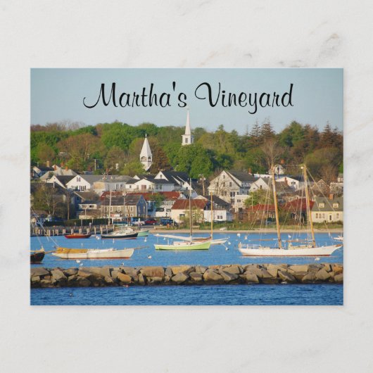 Martha's Vineyard Harbour Cape Cod Mass Post Card Postkarte (Vorderseite)