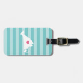 Martha's Vineyard Heart | Zuhause Town Gepäckanhänger (Vorderseite horizontal)