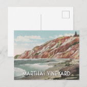 Martha's Vineyard im Vintage-Stil Postkarte (Vorne/Hinten)