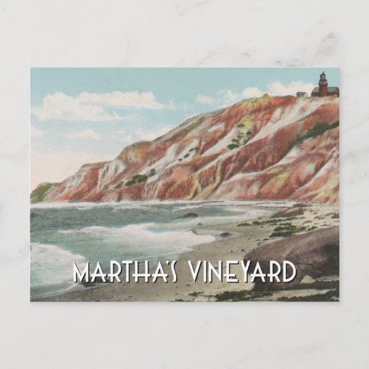 Martha's Vineyard im Vintage-Stil Postkarte (Vorderseite)