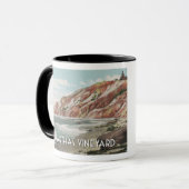Martha's Vineyard im Vintage-Stil Tasse (Vorderseite Links)