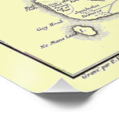 Martha's Vineyard Island 1784 Poster (Ecke)