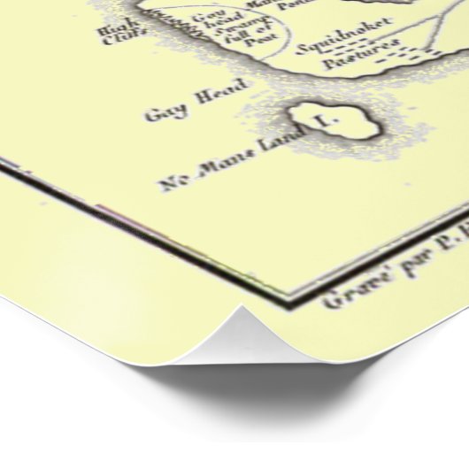 Martha's Vineyard Island 1784 Poster (Ecke)