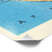 Martha's Vineyard Island Auto Karte Poster (Ecke)