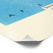 Martha's Vineyard Island Auto Map Poster (Ecke)