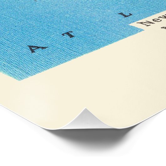 Martha's Vineyard Island Auto Map Poster (Ecke)