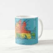 Martha's Vineyard Island Map Tasse (VorderseiteRechts)