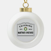 Martha's Vineyard Keramik Kugel-Ornament (Vorderseite)