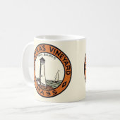 Martha's Vineyard Kreis Aufkleber Kaffeetasse (Vorderseite Links)