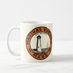 Martha's Vineyard Kreis Aufkleber Kaffeetasse