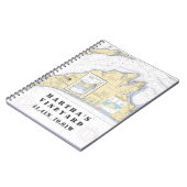 Martha's Vineyard Latitude Longitude Boater Notizblock (Linke Seite)