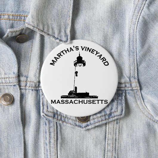Martha's Vineyard-"Leuchtturm-" Entwurf Button (Beispiel)