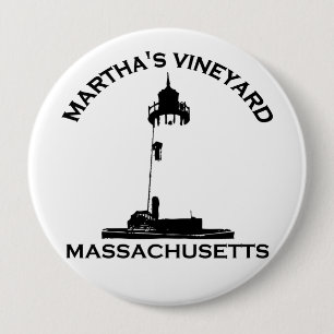 Martha's Vineyard-"Leuchtturm-" Entwurf Button