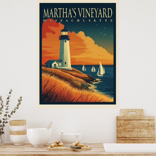 Martha's Vineyard Lighthouse Poster (Küche)