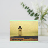 Marthas Vineyard Lighthouse Postkarte (Stehend Vorderseite)