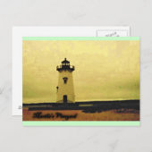 Marthas Vineyard Lighthouse Postkarte (Vorne/Hinten)