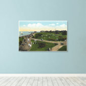 Martha's Vineyard, Luftsicht auf den Ocean Park Leinwanddruck (Insitu (Holzboden))