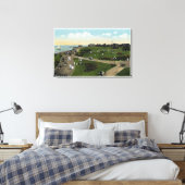 Martha's Vineyard, Luftsicht auf den Ocean Park Leinwanddruck (Insitu (Schlafzimmer))