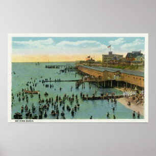 Martha's Vineyard, Luftsicht auf den Strand Poster