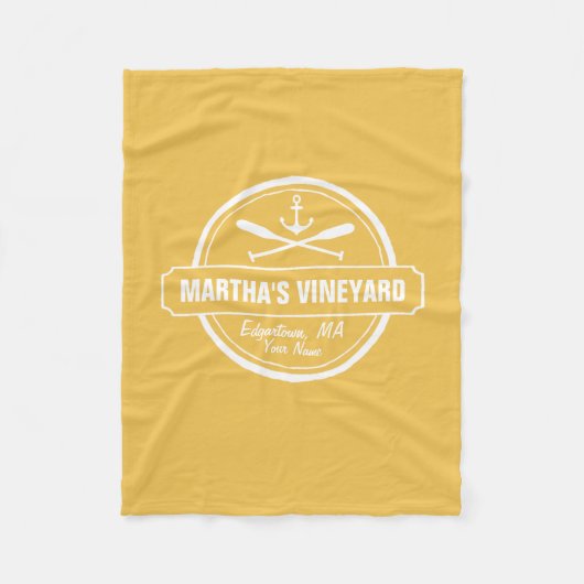 Martha's Vineyard MA benutzerfreundlicher nautisch Fleecedecke (Vorderseite)