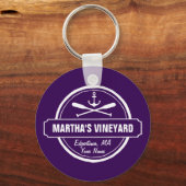 Martha's Vineyard MA benutzerfreundlicher nautisch Schlüsselanhänger (Rückseite)