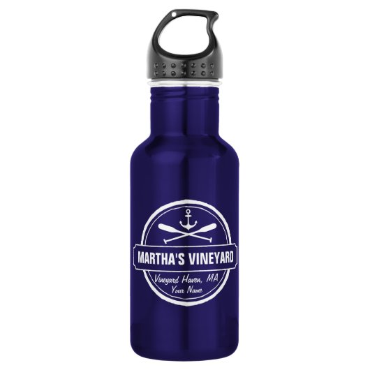 Martha's Vineyard MA benutzerfreundlicher nautisch Trinkflasche (Vorderseite)