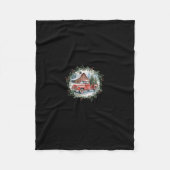 Martha's Vineyard Ma Christmas Trees Red Truck Bla Fleecedecke (Vorderseite)