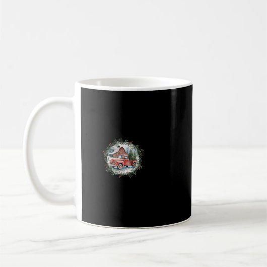 Martha's Vineyard Ma Christmas Trees Red Truck Bla Kaffeetasse (Links)