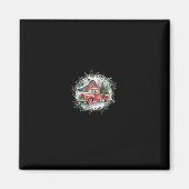 Martha's Vineyard Ma Christmas Trees Red Truck Bla Magnet (Vorne)