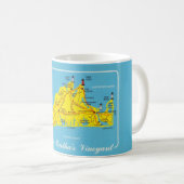 Martha's Vineyard Map Custom Tasse (VorderseiteRechts)