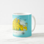 Martha's Vineyard Map Custom Tasse (VorderseiteRechts)