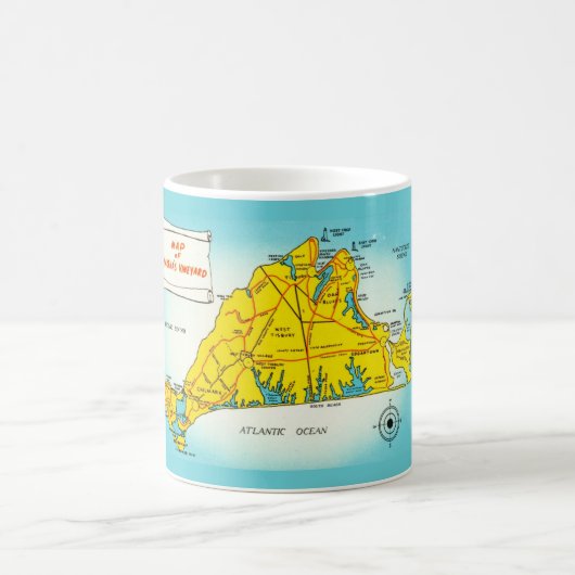 Martha's Vineyard Map Custom Tasse (Mittel)