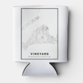 Martha's Vineyard Map Dosenkühler (Vorderseite)